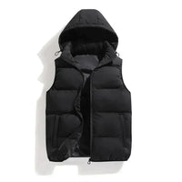 Everett Vest with Hood in Black