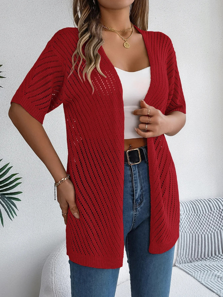 Everyday Knit Cardigan in Maroon