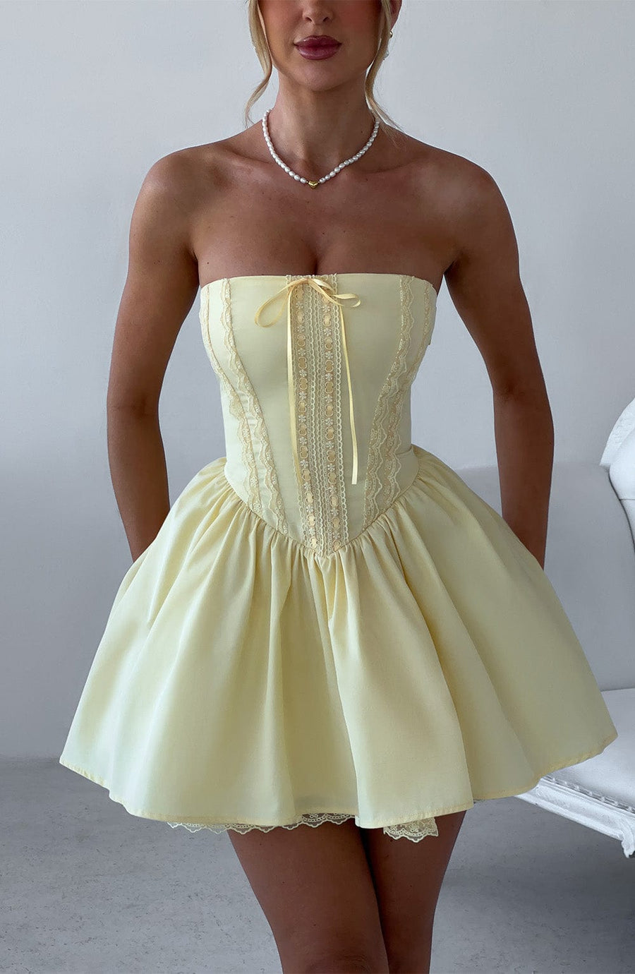 Ariana Mini Dress – Lemon