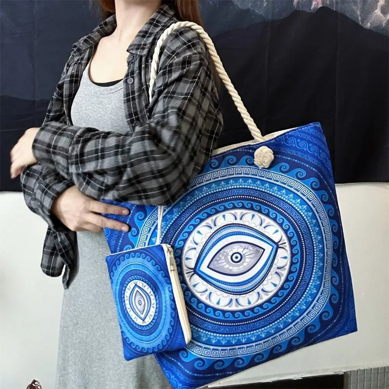 Evil Eye Escape Bag in Mystic Tides