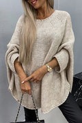 Ulrique | Women's Oversized Batwing Poncho Sweater