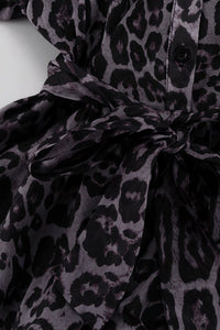 Margot Leopard Chiffon Mini Dress