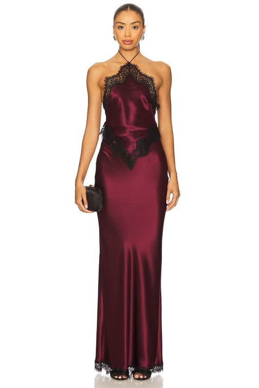 retrofete Everly Dress in Port & Black from Revolve.com