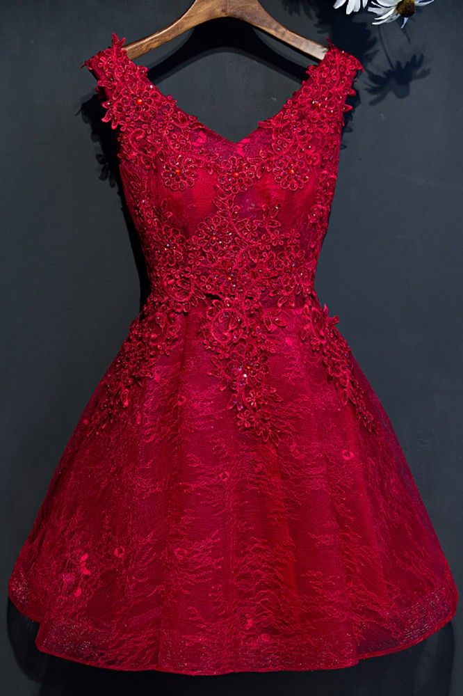 [$118.00] Short a Line Reception Party Dress Sleeveless #MYX18088 GemGrace.com