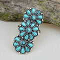 Turquoise Triple Flower Ring