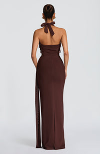 Laura Maxi Dress - Plum Brown