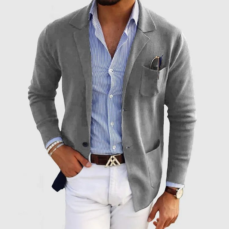 Fabian Blazer with Pockets in Grey