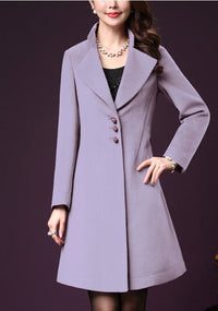 Fabienne Elegant Coat with Fitted in Grey