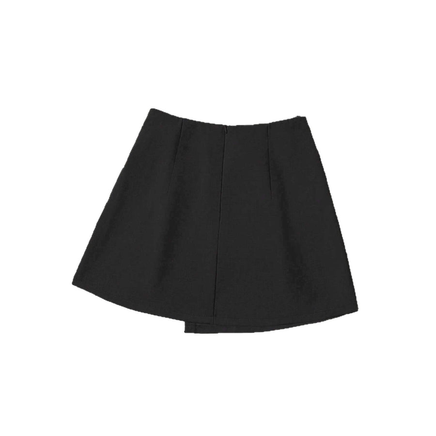 Fabienne Elegant Linen Skirt in Black