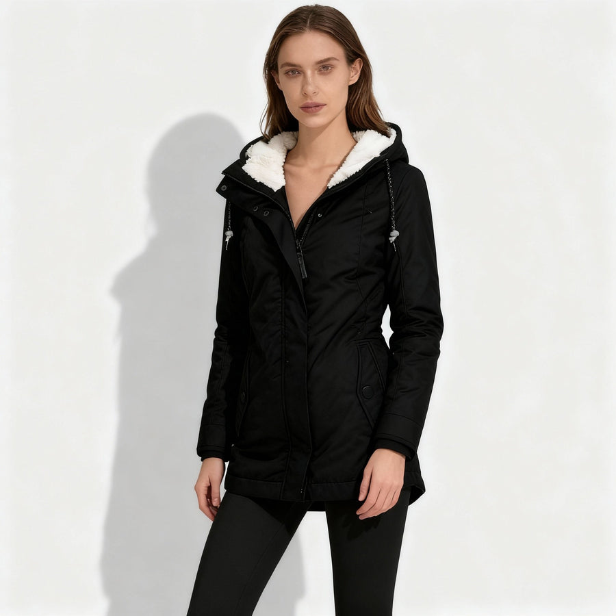 Fabienne Jacket with Hood in Black
