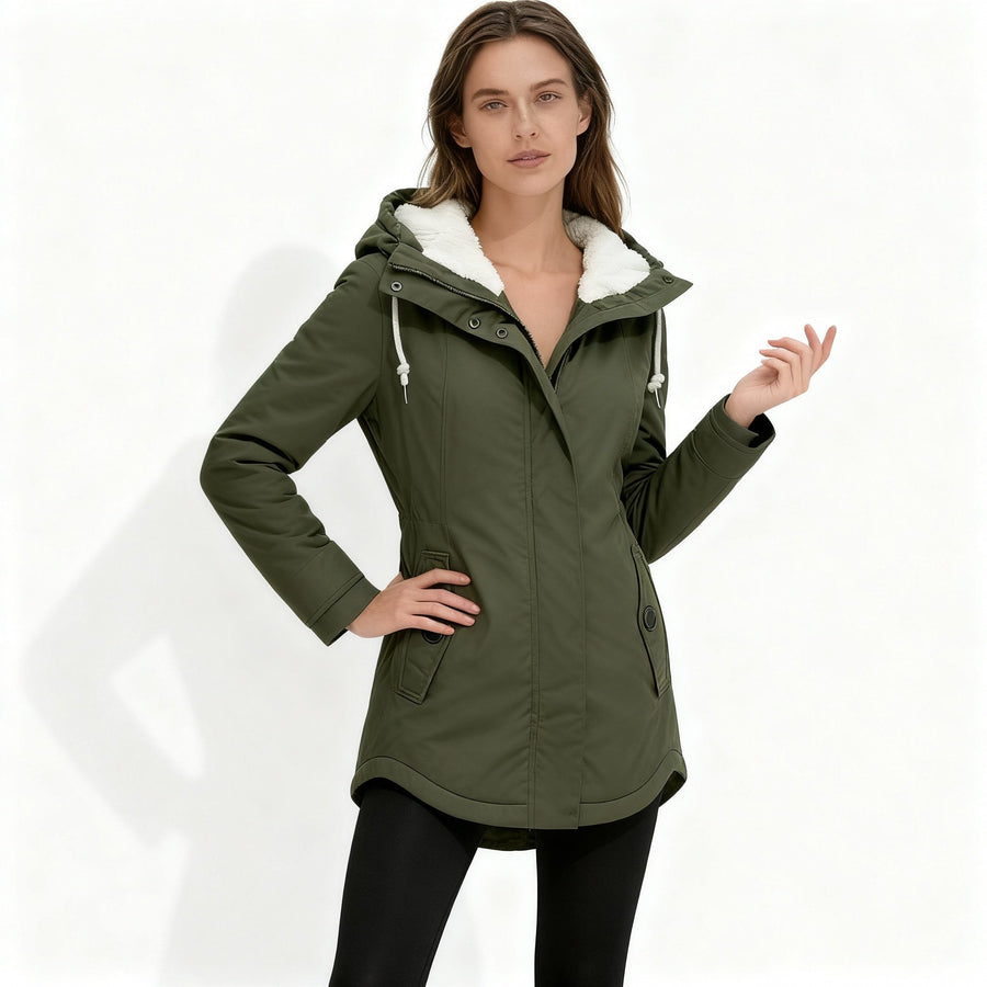 Fabienne Jacket with Hood in Green