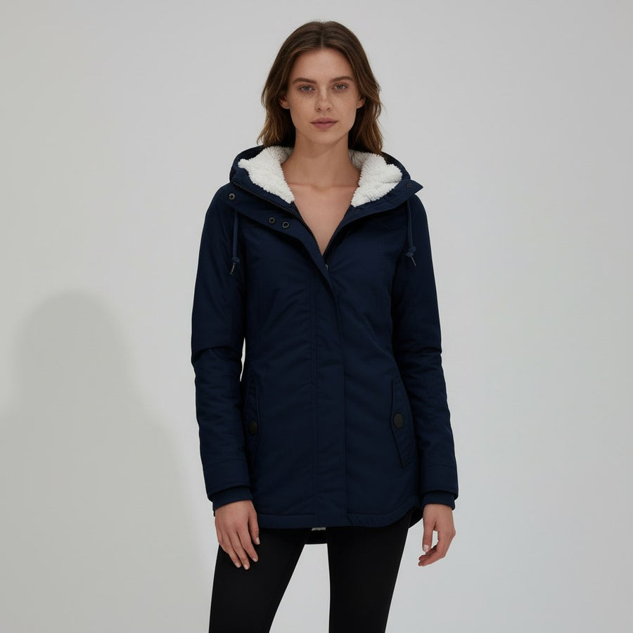 Fabienne Jacket with Hood in Navy