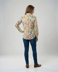 Fabienne Linen Blouse in Dark Green