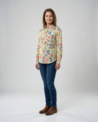 Fabienne Linen Blouse in Dark Green
