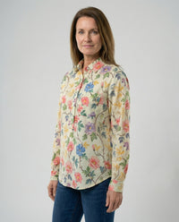 Fabienne Linen Blouse in Dark Green