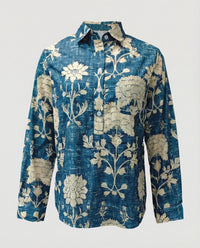 Fabienne Linen Blouse in Dark Green