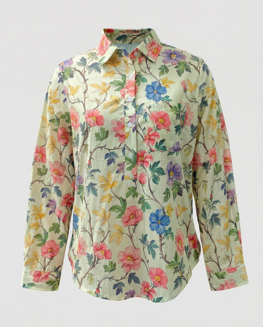 Fabienne Linen Blouse in Yellow