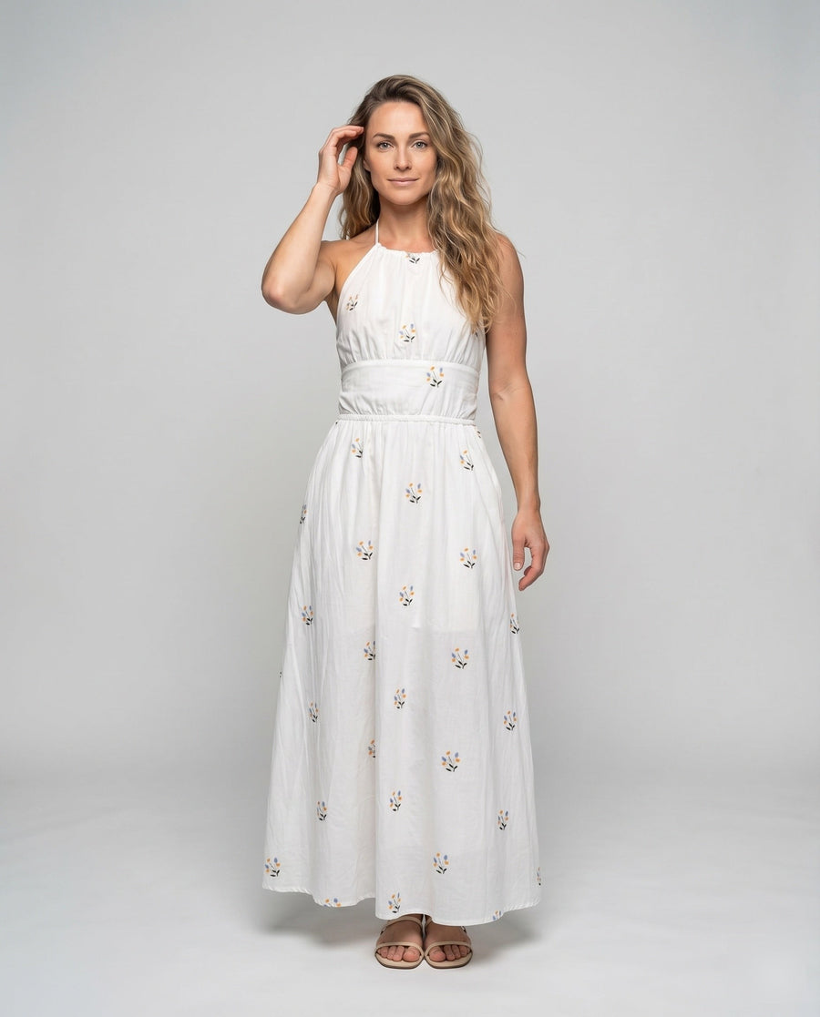 Fabienne Maxi Dress with Embroidery