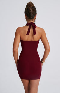 Magda Mini Dress – Burgundy