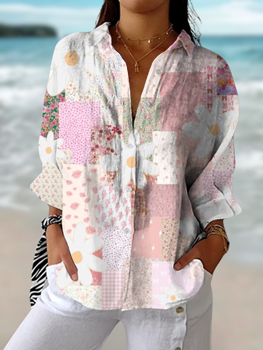 Fanny™ Patchwork Daisy Blouse in Multicolour