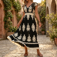 Faolán Women's Baroque Print Maxi Dress