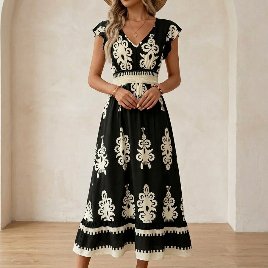 Faolán Women's Baroque Print Maxi Dress