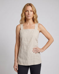 Farah Airy Linen Top