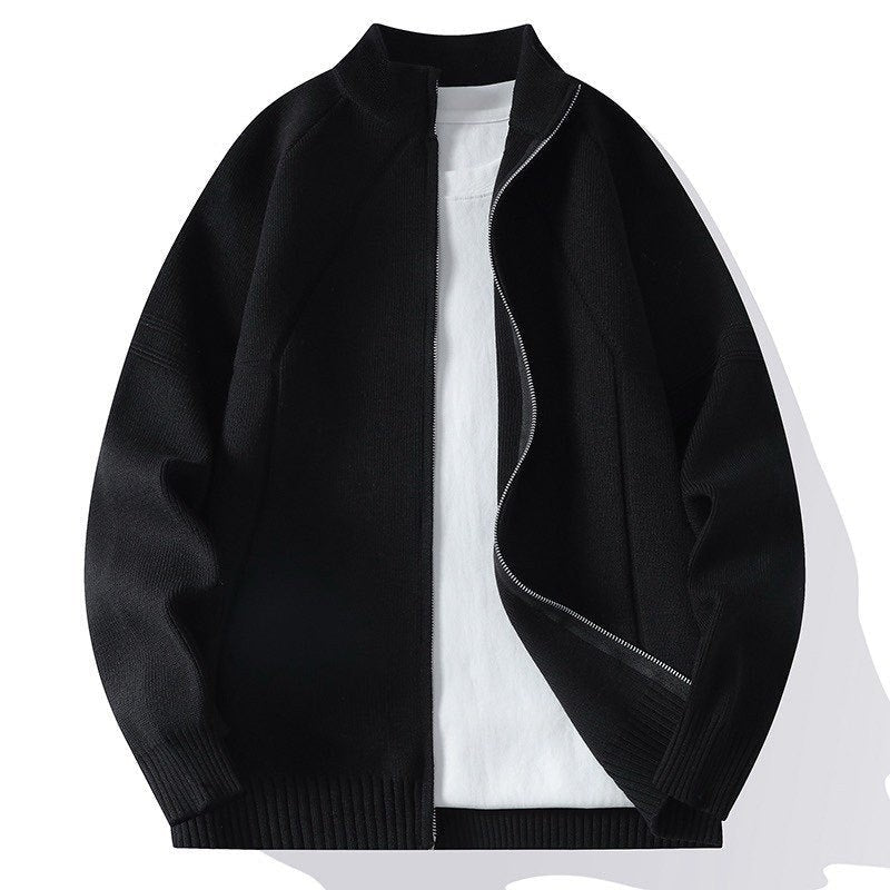 Farah Casual Jacket with Zip Front in Black