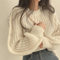 Farah Knit Sweater in Beige