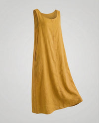 Farah Linen Maxi Dress in Yellow