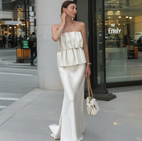 Faye Evening Dress in White