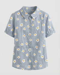 Faye Linen Blouse in Multicolour