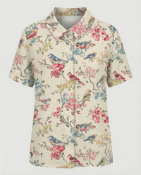 Faye Linen Blouse in Multicolour