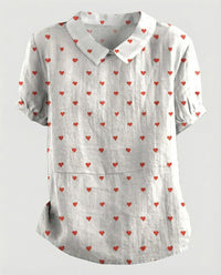 Faye Linen Blouse in Multicolour