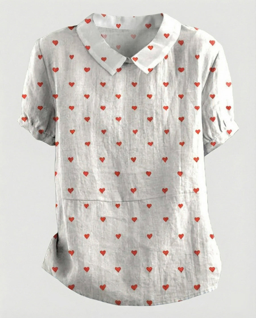 Faye Linen Blouse in Multicolour