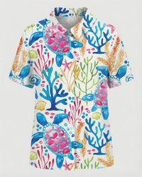 Faye Linen Blouse in Multicolour