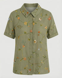 Faye Linen Blouse in Multicolour