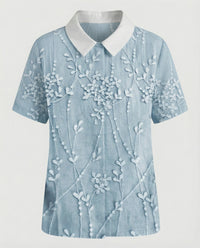 Faye Linen Blouse in Multicolour