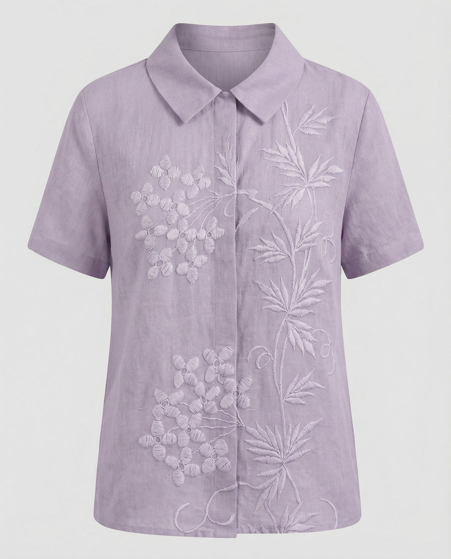 Faye Linen Blouse in Multicolour