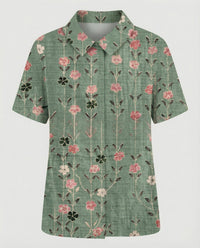 Faye Linen Blouse in Multicolour