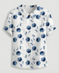 Faye Linen Blouse in Multicolour