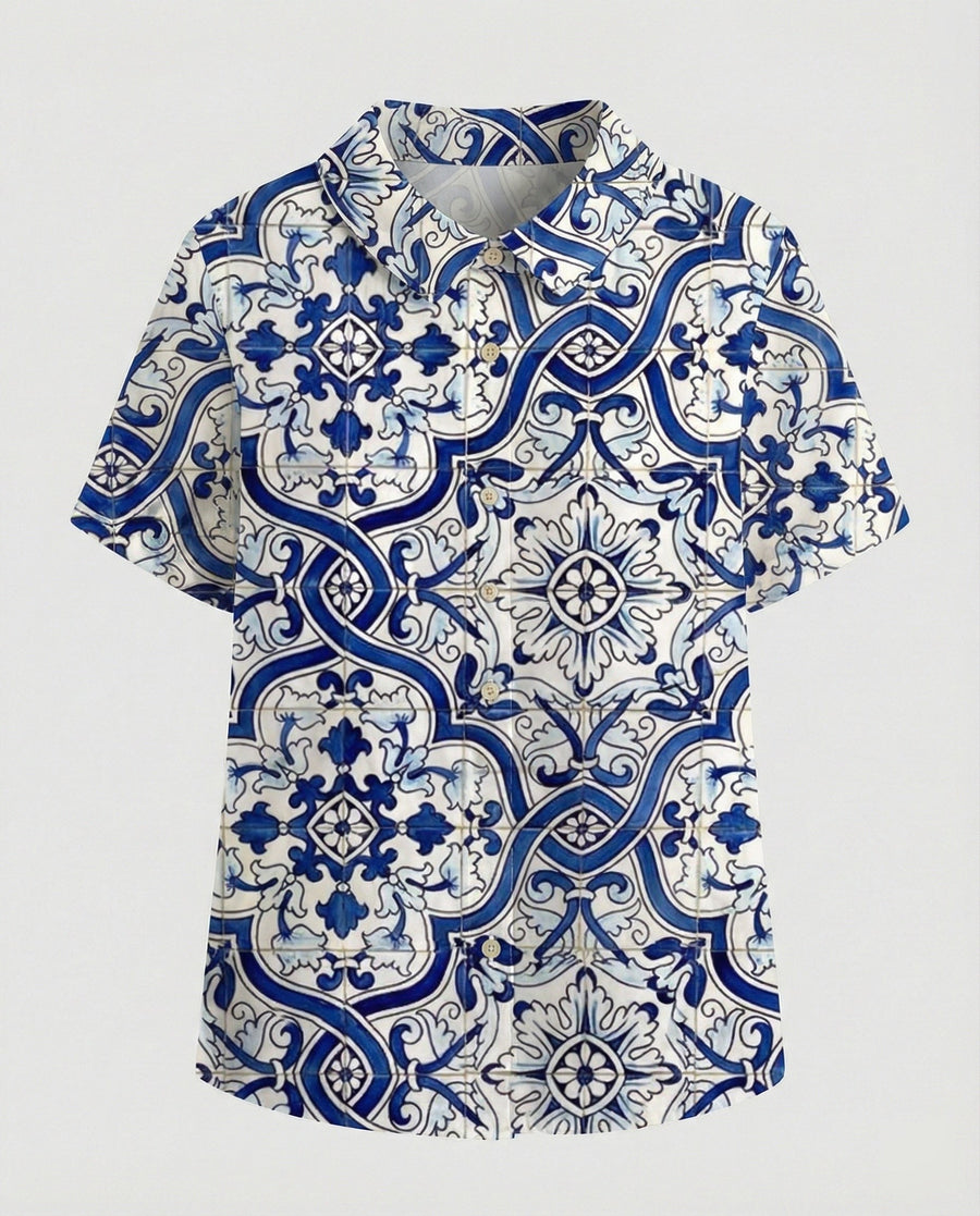 Faye Linen Blouse in Multicolour