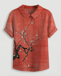 Faye Linen Blouse in Multicolour