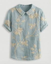 Faye Linen Blouse in Multicolour