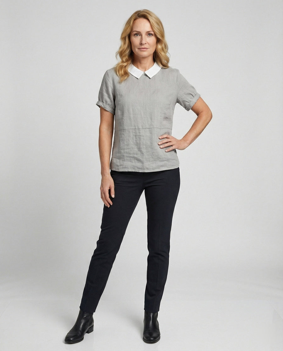 Faye Linen Blouse in Multicolour