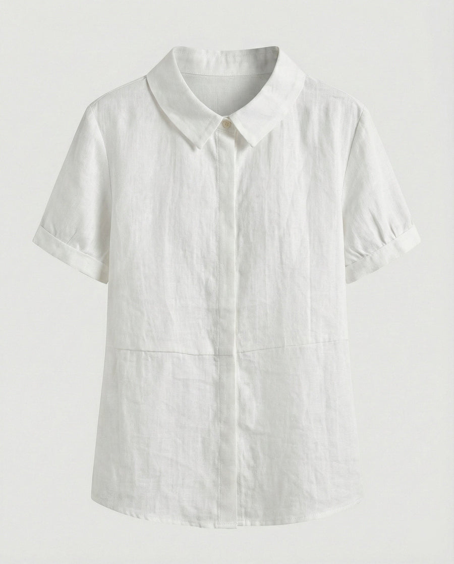 Faye Linen Blouse in Multicolour