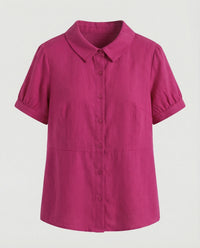 Faye Linen Blouse in Multicolour
