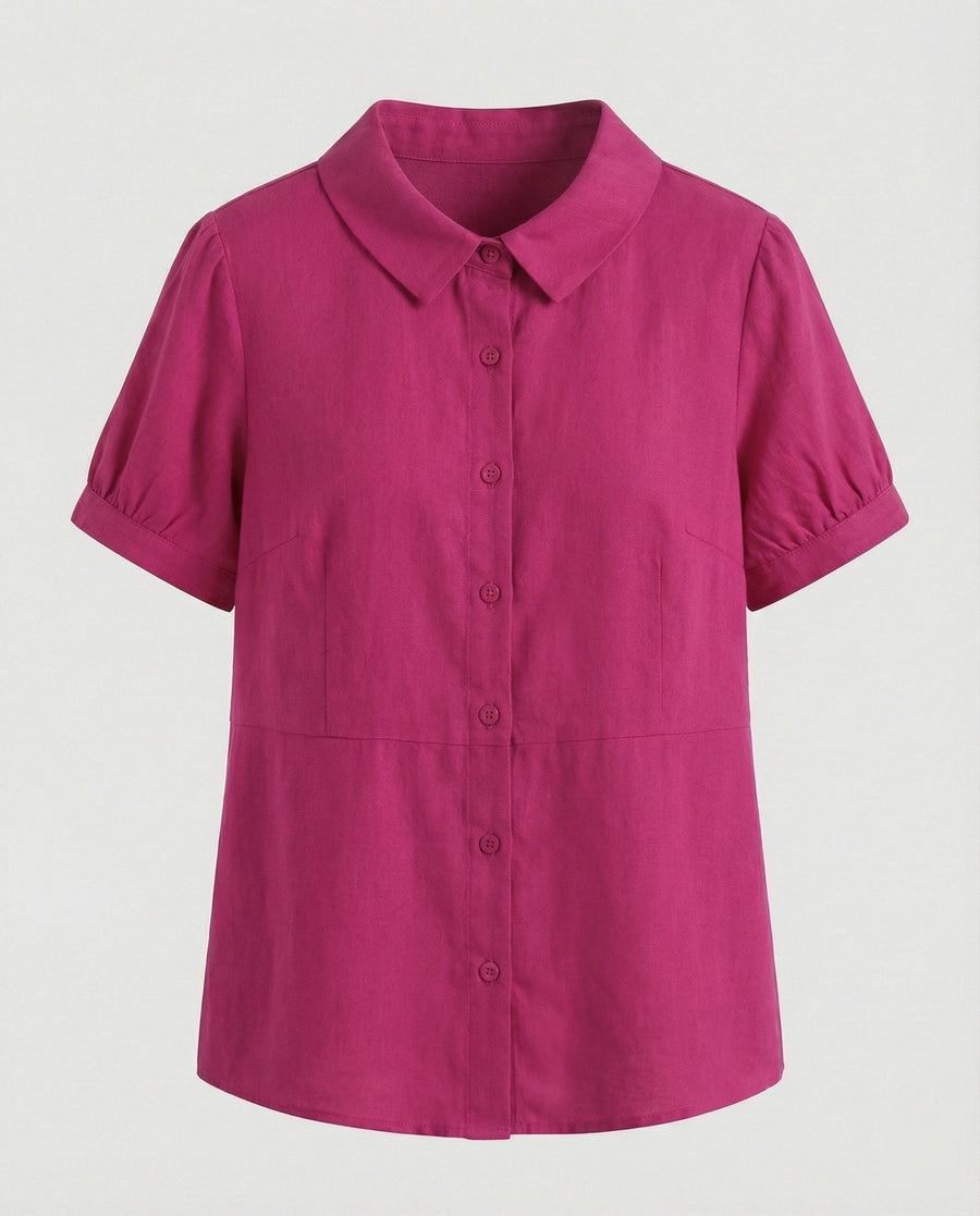 Faye Linen Blouse in Multicolour