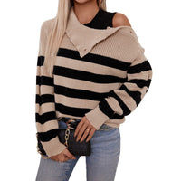 Faye Sweater with Striped and Oversized