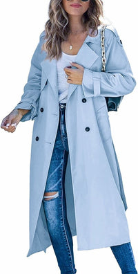 Viviane | Women's Longline Belted Trench with Tie Waist